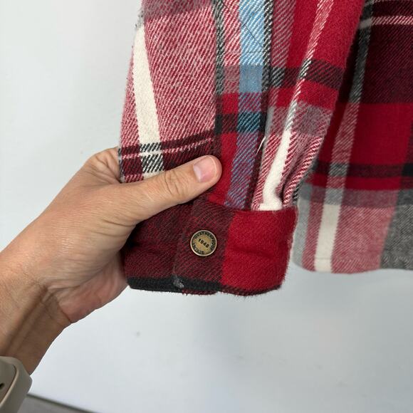 Weatherproof Vintage Full Zip Flannel Plaid Shacket with pockets Large - Picture 4 of 9